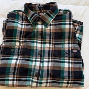 Dickies Relaxed fit button up flannel sz L skater outdoors gorpcore streetwear